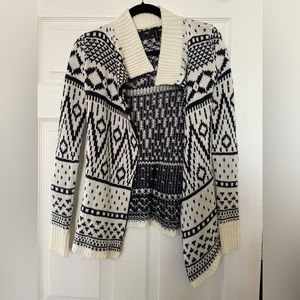 Navy & Cream Cardigan